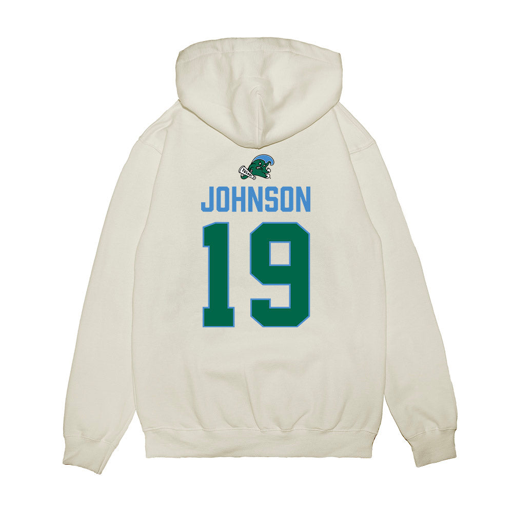 Tulane - NCAA Football : Dawson Johnson - 2025 Conference Champions Premium Hooded Sweatshirt-1