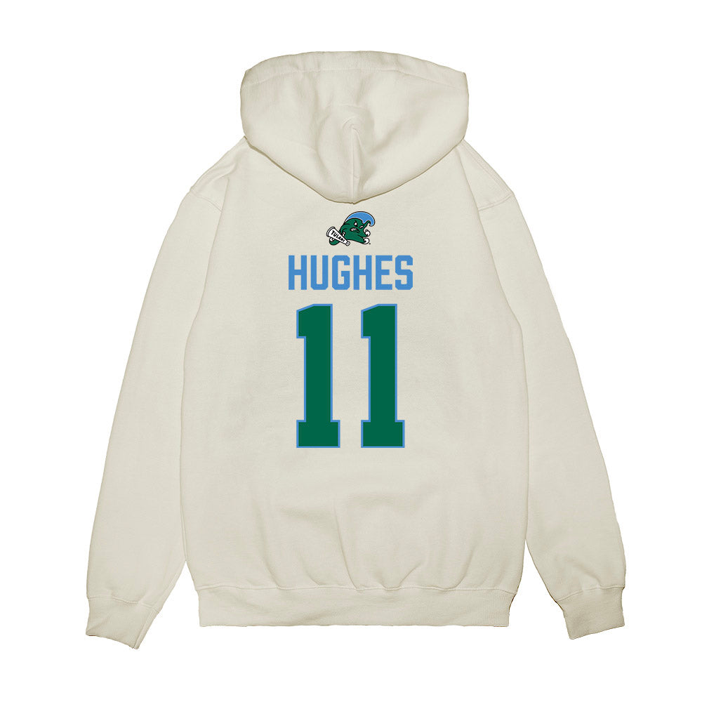 Tulane - NCAA Football : Dalton Hughes - 2025 Conference Champions Premium Hooded Sweatshirt-1