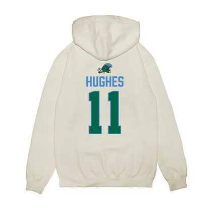 Tulane - NCAA Football : Dalton Hughes - 2025 Conference Champions Premium Hooded Sweatshirt-1