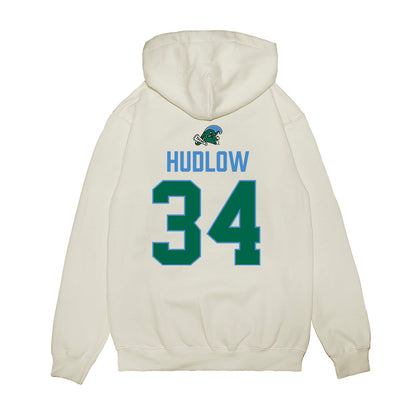 Tulane - NCAA Football : William Hudlow - 2025 Conference Champions Premium Hooded Sweatshirt-1