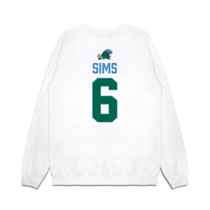 Tulane - NCAA Football : Joshua Sims - 2025 Conference Champions Premium Crewneck Sweatshirt-1