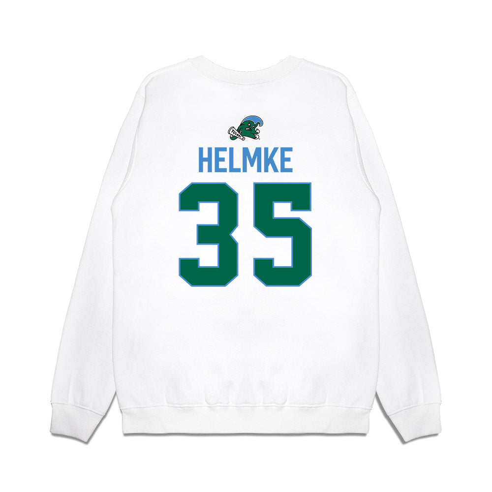 Tulane - NCAA Football : Cooper Helmke - 2025 Conference Champions Premium Crewneck Sweatshirt-1