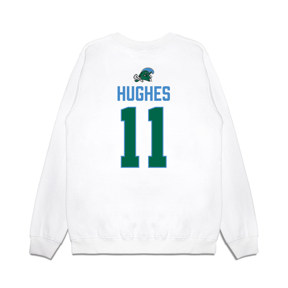 Tulane - NCAA Football : Dalton Hughes - 2025 Conference Champions Premium Crewneck Sweatshirt-1