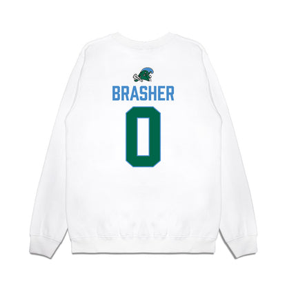 Tulane - NCAA Football : Dylan Brasher - 2025 Conference Champions Premium Crewneck Sweatshirt-1