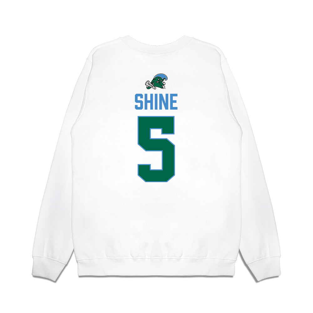 Tulane - NCAA Football : Ezaiah Shine - 2025 Conference Champions Premium Crewneck Sweatshirt-1