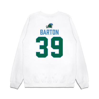 Tulane - NCAA Football : John Barton - 2025 Conference Champions Premium Crewneck Sweatshirt-1
