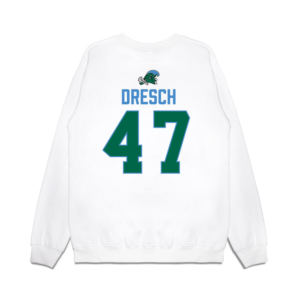 Tulane - NCAA Football : Zachary Dresch - 2025 Conference Champions Premium Crewneck Sweatshirt-1
