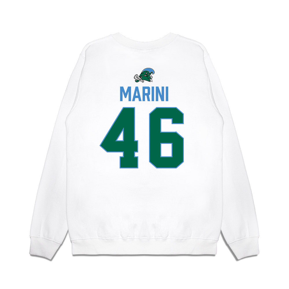 Tulane - NCAA Football : Zach Marini - 2025 Conference Champions Premium Crewneck Sweatshirt-1