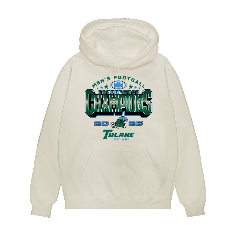 Tulane - NCAA Football : Shaun Nicholas - 2025 Conference Champions Premium Hooded Sweatshirt-0