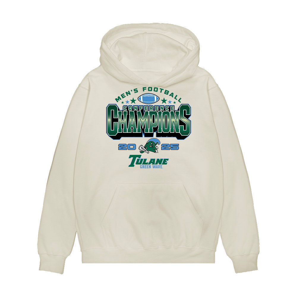 Tulane - NCAA Football : Joshua Sims - 2025 Conference Champions Premium Hooded Sweatshirt-0