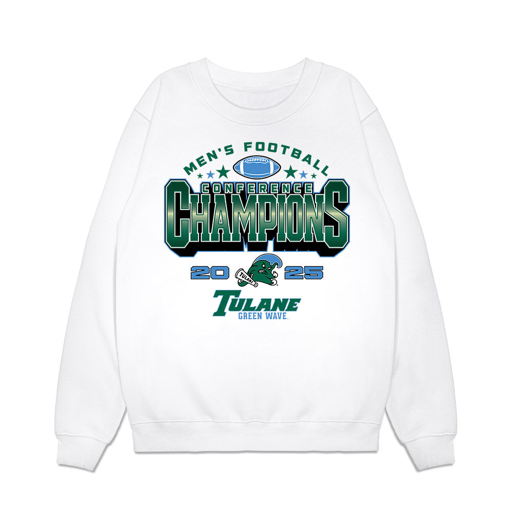 Tulane - NCAA Football : Dagan Bruno - 2025 Conference Champions Premium Crewneck Sweatshirt-0