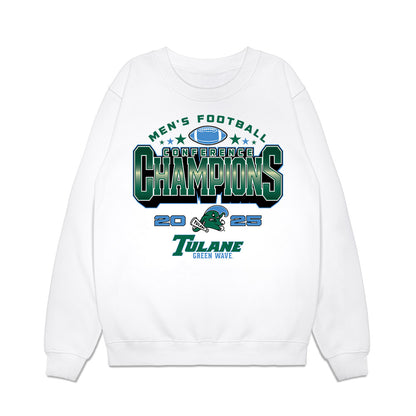 Tulane - NCAA Football : Dagan Bruno - 2025 Conference Champions Premium Crewneck Sweatshirt-0