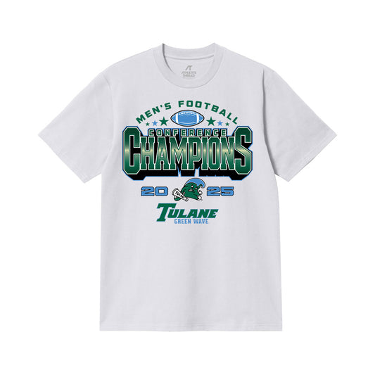 Tulane - NCAA Football : Lj Green - 2025 Conference Champions Comfort Colors T-Shirt-0