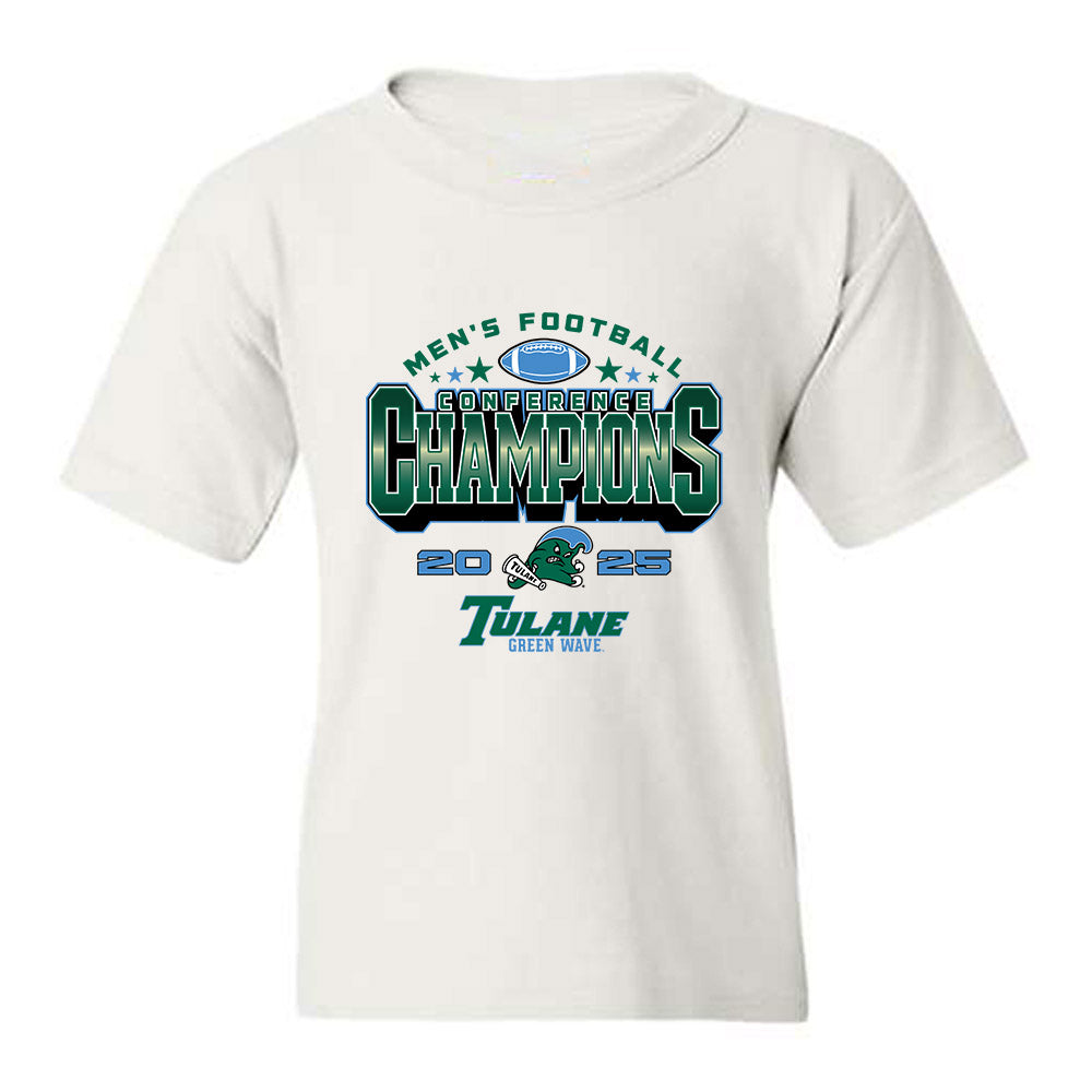 Tulane - NCAA Football : Gresham Perry - 2025 Conference Champions Youth T-Shirt-0