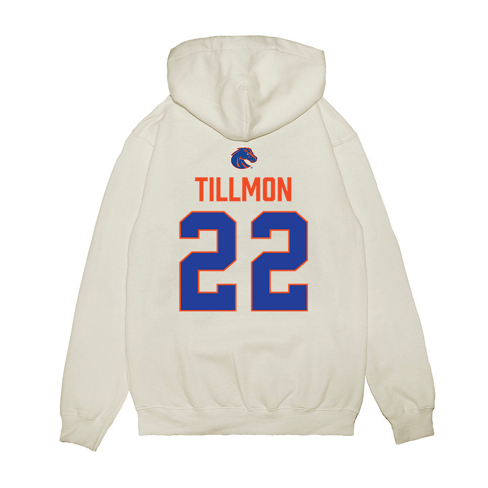Boise State - NCAA Football : Roman Tillmon - 3-Peat Conference Champs Premium Hooded Sweatshirt-1