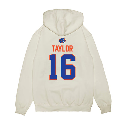 Boise State - NCAA Football : Jackson Taylor - 3-Peat Conference Champs Premium Hooded Sweatshirt-1