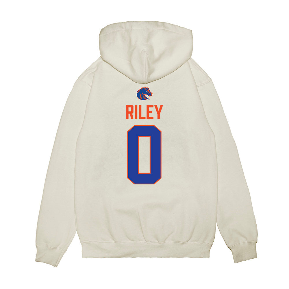 Boise State - NCAA Football : Dylan Riley - 3-Peat Conference Champs Premium Hooded Sweatshirt-1