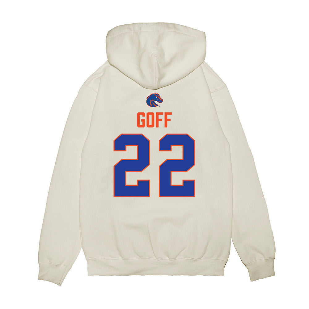 Boise State - NCAA Football : Juelz Goff - 3-Peat Conference Champs Premium Hooded Sweatshirt-1