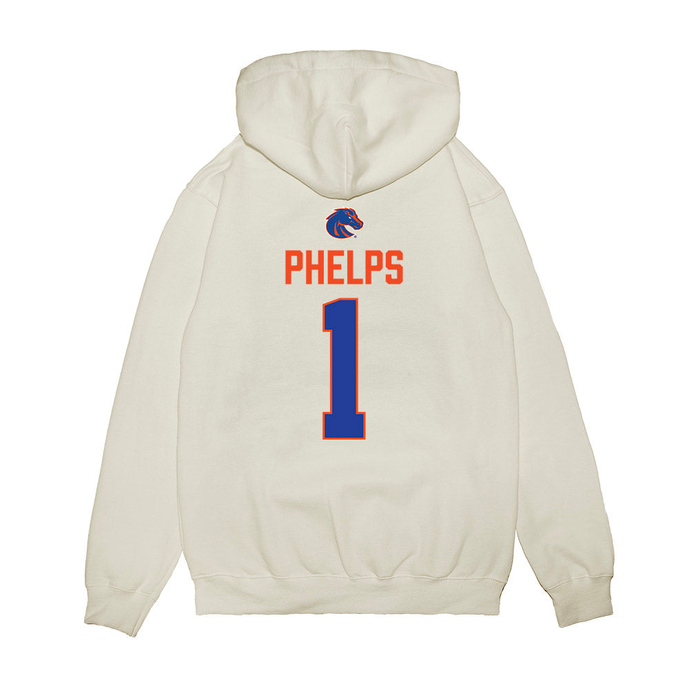 Boise State - NCAA Football : Boen Phelps - 3-Peat Conference Champs Premium Hooded Sweatshirt-1