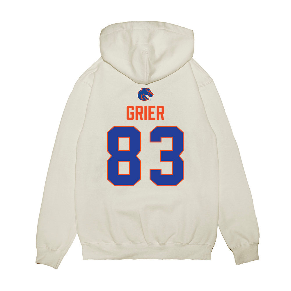 Boise State - NCAA Football : Jackson Grier - 3-Peat Conference Champs Premium Hooded Sweatshirt-1