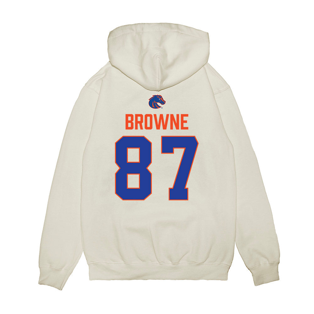 Boise State - NCAA Football : Keawe Browne - 3-Peat Conference Champs Premium Hooded Sweatshirt-1