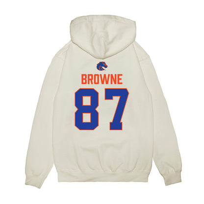 Boise State - NCAA Football : Keawe Browne - 3-Peat Conference Champs Premium Hooded Sweatshirt-1