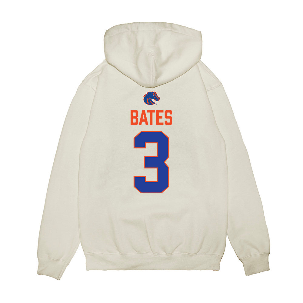 Boise State - NCAA Football : Cameron Bates - 3-Peat Conference Champs Premium Hooded Sweatshirt-1