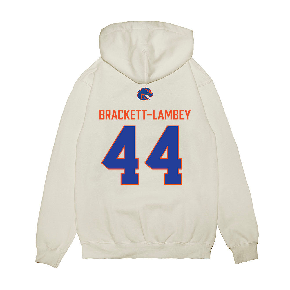 Boise State - NCAA Football : Syncere Brackett-Lambey - 3-Peat Conference Champs Premium Hooded Sweatshirt-1