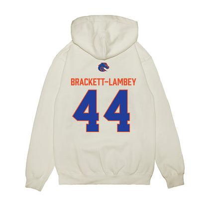 Boise State - NCAA Football : Syncere Brackett-Lambey - 3-Peat Conference Champs Premium Hooded Sweatshirt-1
