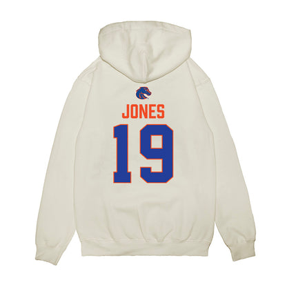 Boise State - NCAA Football : Rasean Jones - 3-Peat Conference Champs Premium Hooded Sweatshirt-1