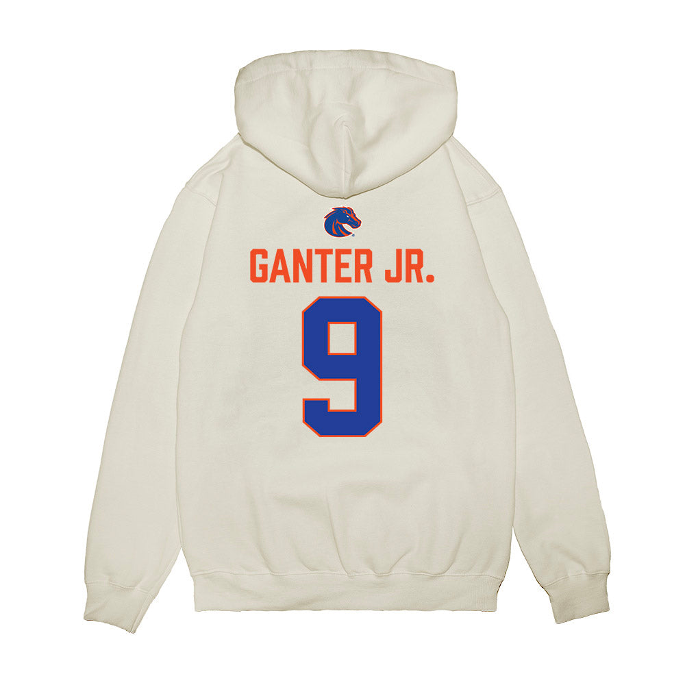 Boise State - NCAA Football : Derek Ganter Jr. - 3-Peat Conference Champs Premium Hooded Sweatshirt-1