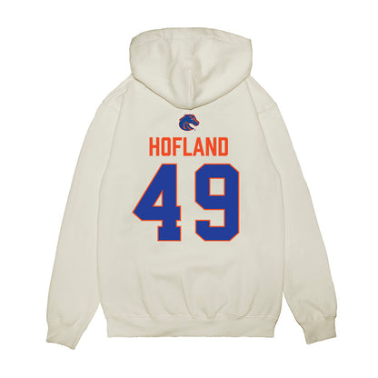Boise State - NCAA Football : Beckham Hofland - 3-Peat Conference Champs Premium Hooded Sweatshirt-1