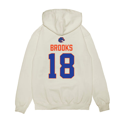 Boise State - NCAA Football : Sam Brooks - 3-Peat Conference Champs Premium Hooded Sweatshirt-1