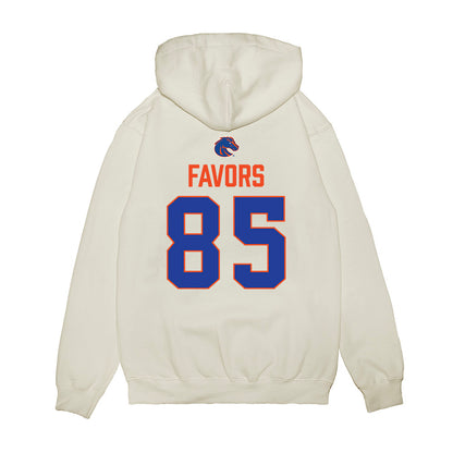 Boise State - NCAA Football : Terrious Favors - 3-Peat Conference Champs Premium Hooded Sweatshirt-1