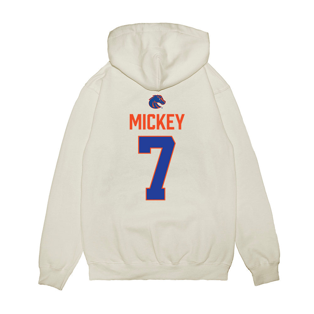 Boise State - NCAA Football : Jaden Mickey - 3-Peat Conference Champs Premium Hooded Sweatshirt-1