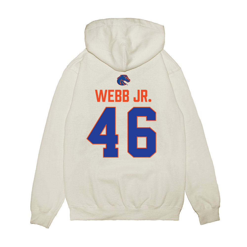 Boise State - NCAA Football : Corey Webb Jr. - 3-Peat Conference Champs Premium Hooded Sweatshirt-1