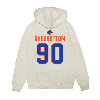 Boise State - NCAA Football : Drew Rheubottom - 3-Peat Conference Champs Premium Hooded Sweatshirt-1