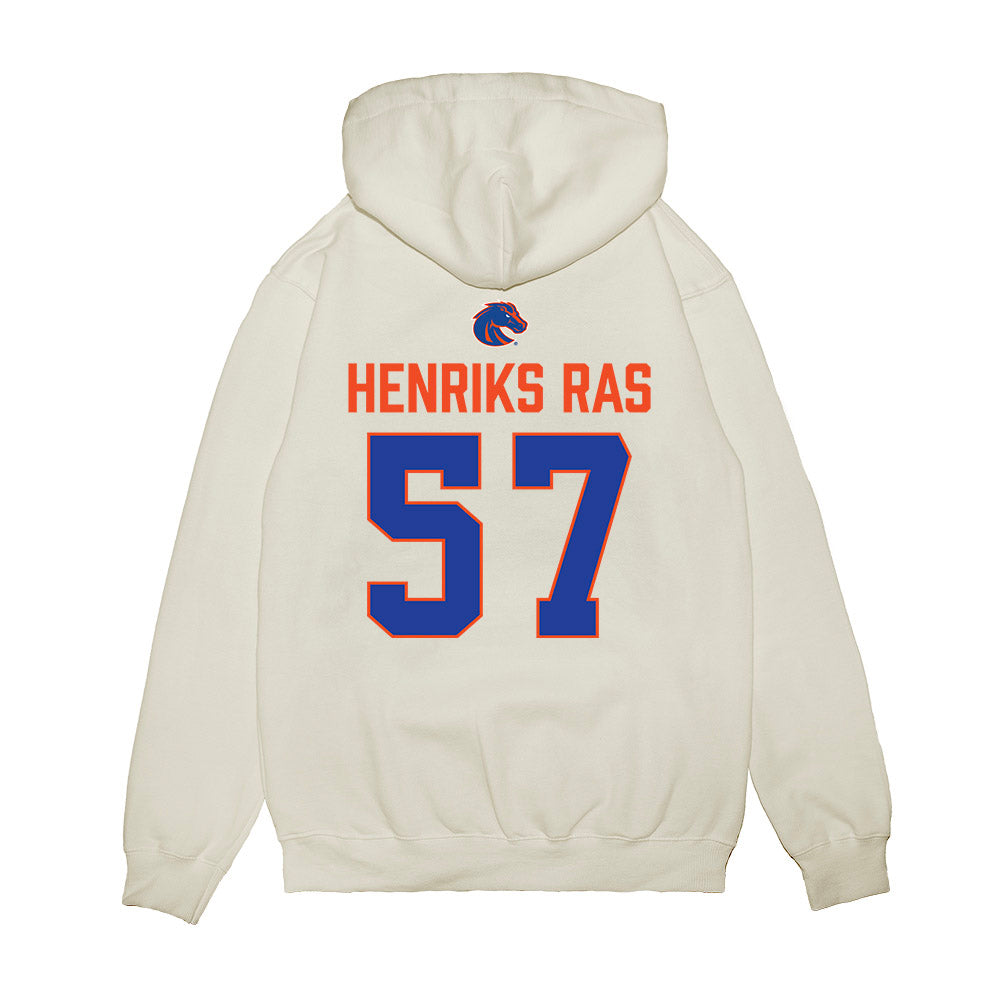 Boise State - NCAA Football : Gustaf Henriks Ras - 3-Peat Conference Champs Premium Hooded Sweatshirt-1