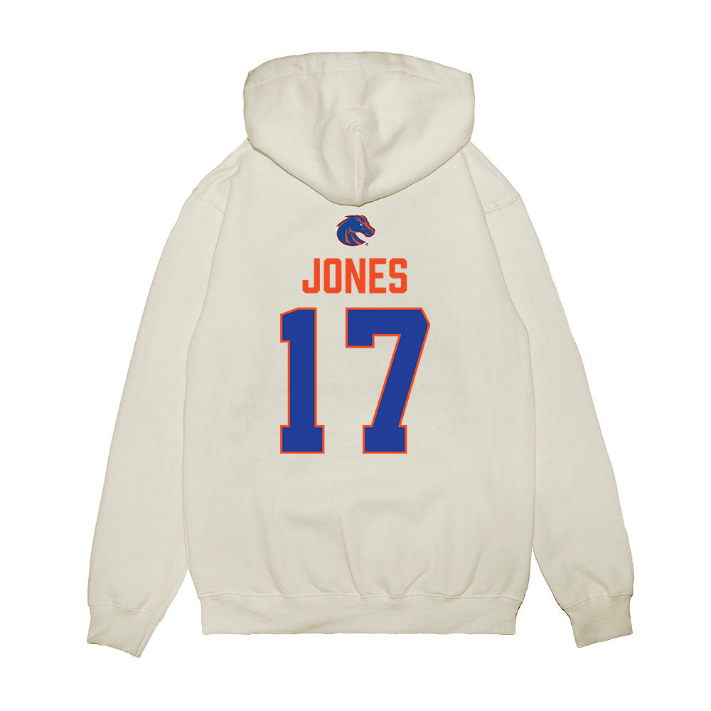 Boise State - NCAA Football : Adrian Jones - 3-Peat Conference Champs Premium Hooded Sweatshirt-1