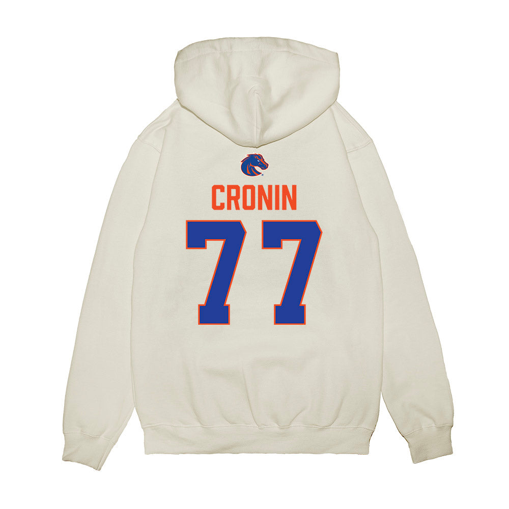 Boise State - NCAA Football : Kole Cronin - 3-Peat Conference Champs Premium Hooded Sweatshirt-1