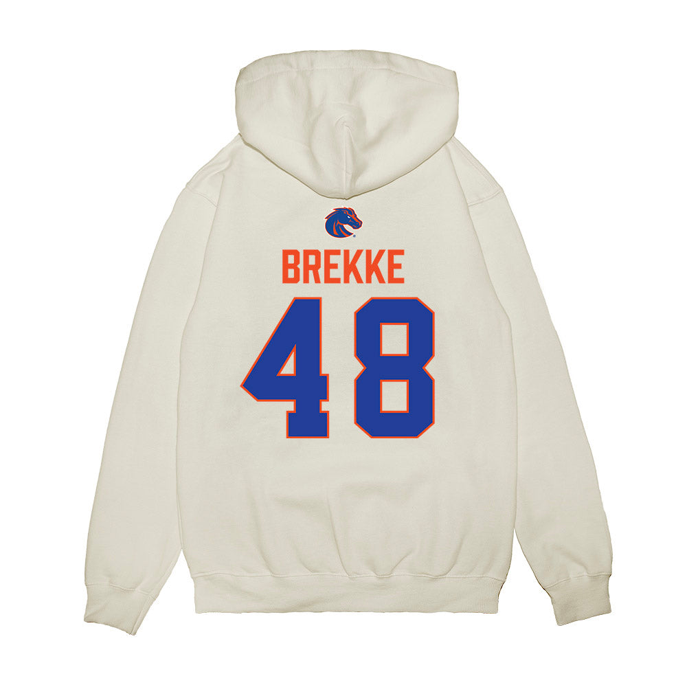 Boise State - NCAA Football : Ryan Brekke - 3-Peat Conference Champs Premium Hooded Sweatshirt-1