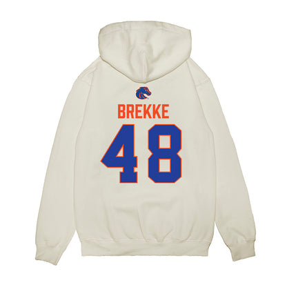 Boise State - NCAA Football : Ryan Brekke - 3-Peat Conference Champs Premium Hooded Sweatshirt-1