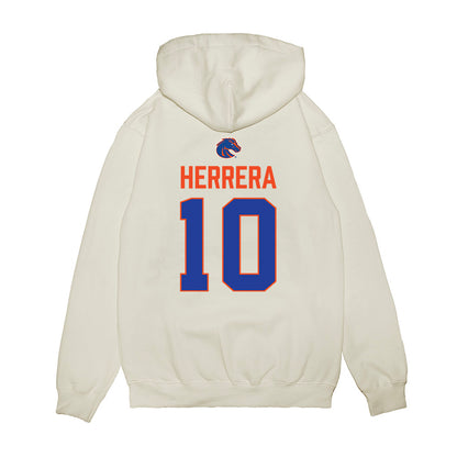 Boise State - NCAA Football : Cash Herrera - 3-Peat Conference Champs Premium Hooded Sweatshirt-1