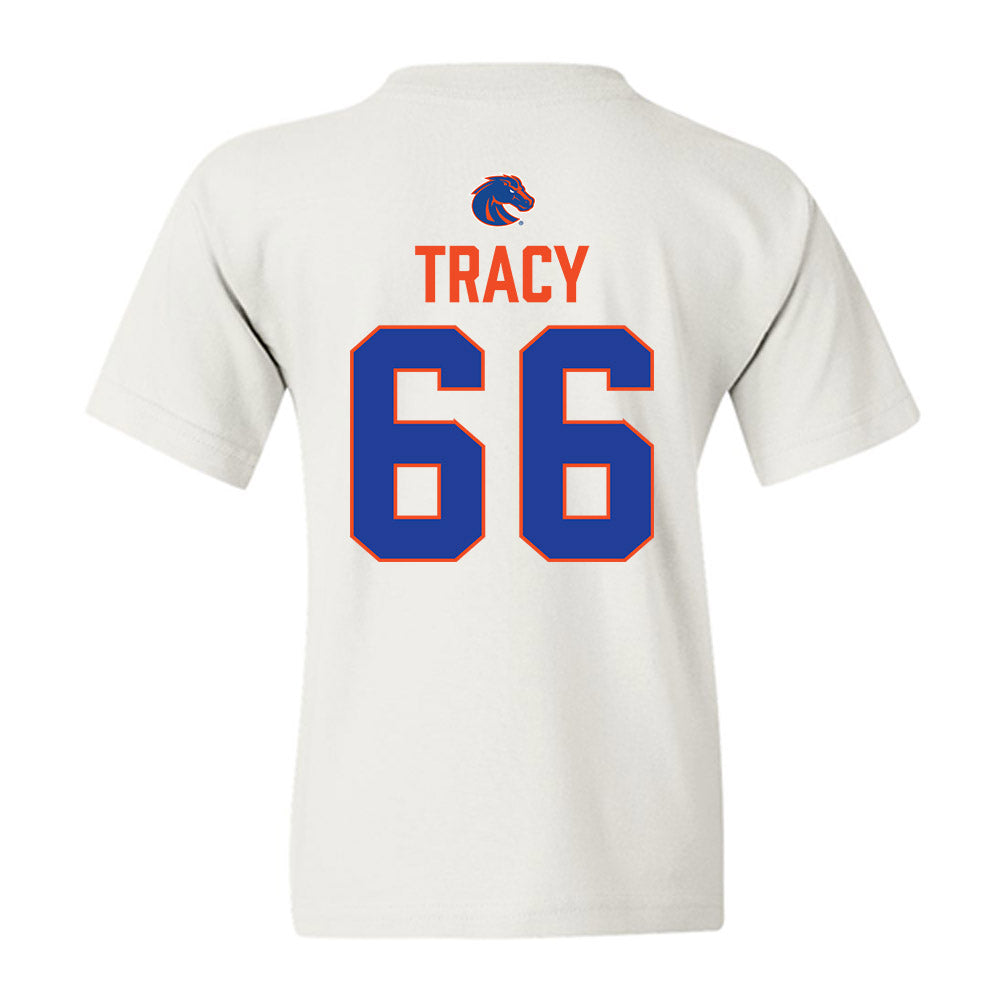 Boise State - NCAA Football : Jacob Tracy - 3-Peat Conference Champs Youth T-Shirt-1