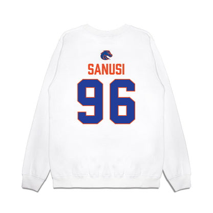 Boise State - NCAA Football : Lopez Sanusi - 3-Peat Conference Champs Premium Crewneck Sweatshirt-1