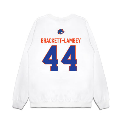 Boise State - NCAA Football : Syncere Brackett-Lambey - 3-Peat Conference Champs Premium Crewneck Sweatshirt-1