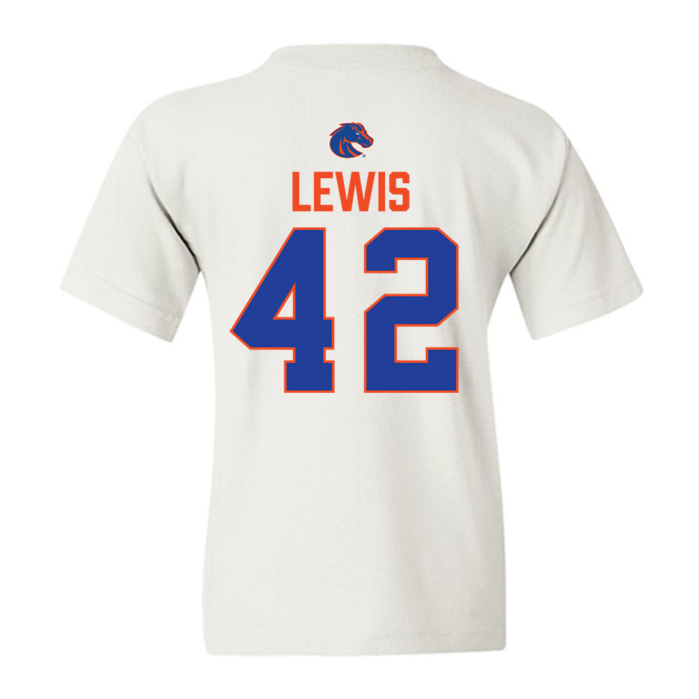 Boise State - NCAA Football : Zyhaire Lewis - 3-Peat Conference Champs Youth T-Shirt-1
