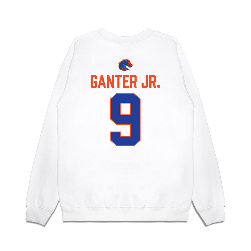 Boise State - NCAA Football : Derek Ganter Jr. - 3-Peat Conference Champs Premium Crewneck Sweatshirt-1