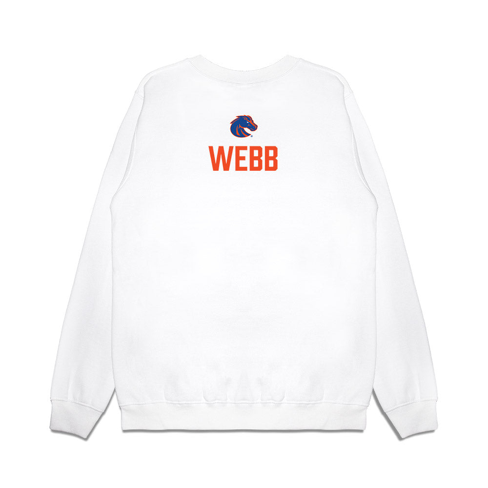 Boise State - NCAA Football : Corey Webb - 3-Peat Conference Champs Premium Crewneck Sweatshirt-1