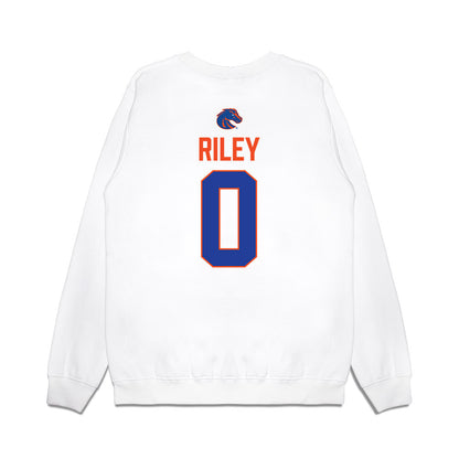 Boise State - NCAA Football : Dylan Riley - 3-Peat Conference Champs Premium Crewneck Sweatshirt-1